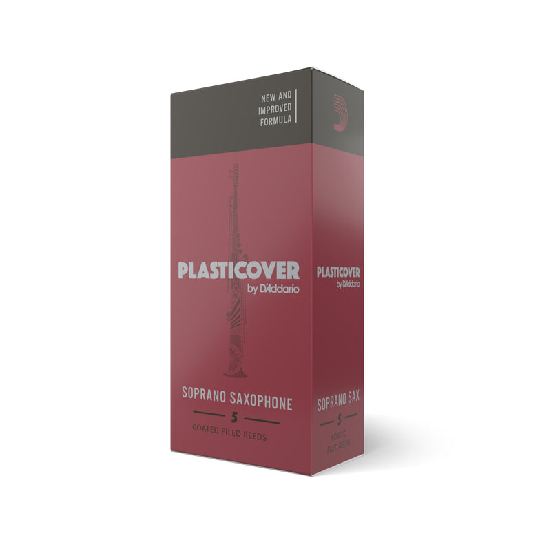 Plasticover by D'Addario Soprano Sax Reeds, Strength 2, 5-pack