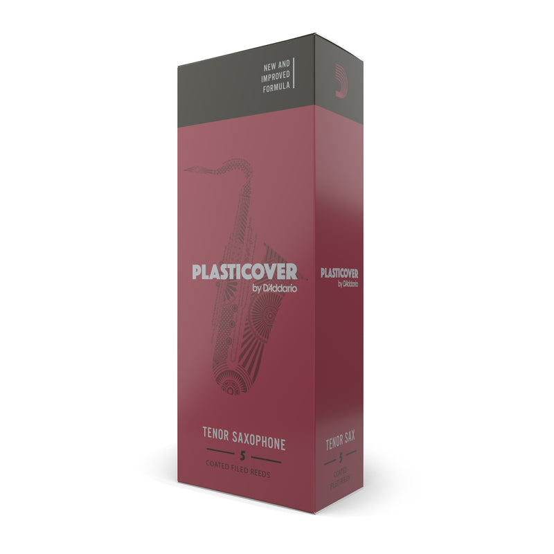 Plasticover by D'Addario Tenor Sax Reeds, Strength 2, 5-pack