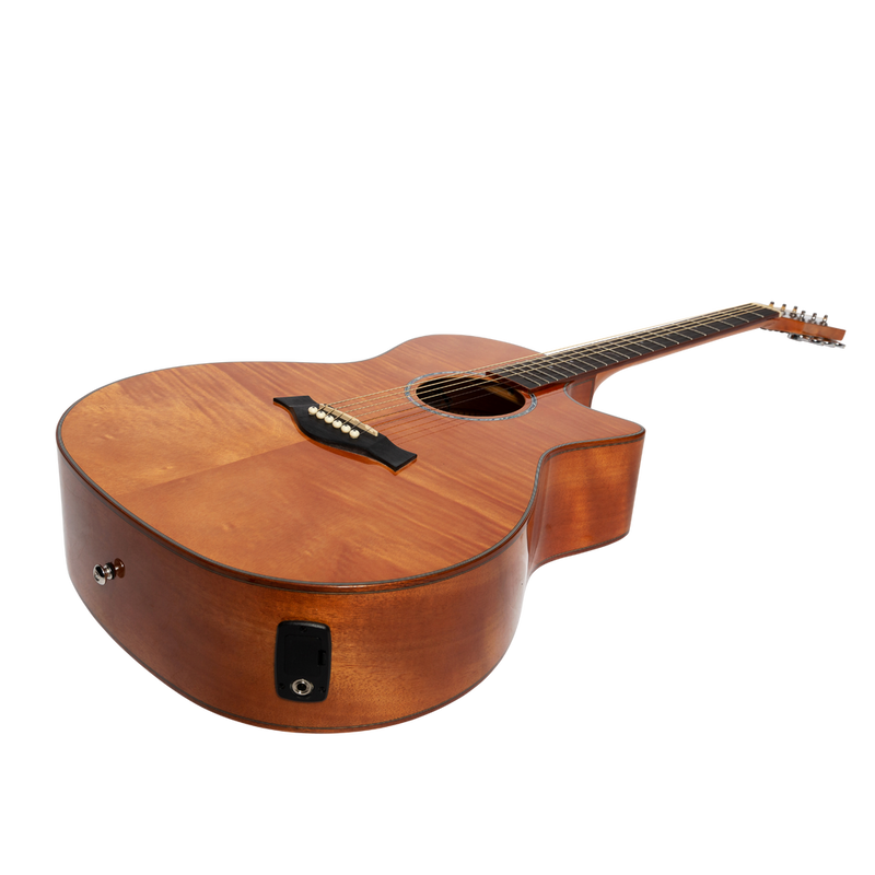 Ranch Flame Maple Top Acoustic Small-Body Cutaway Guitar (Natural Gloss)