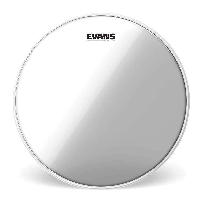 EVANS Clear 200 Snare Side Drum Head, 10 Inch