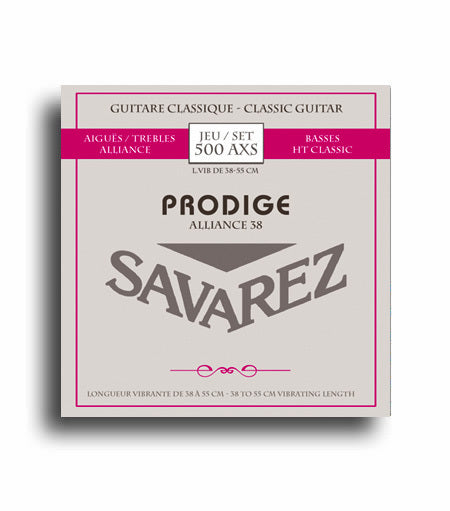 Savarez Prodige 500AX Fractional Shorter Scale Classical Guitar String Set (38-55cm)