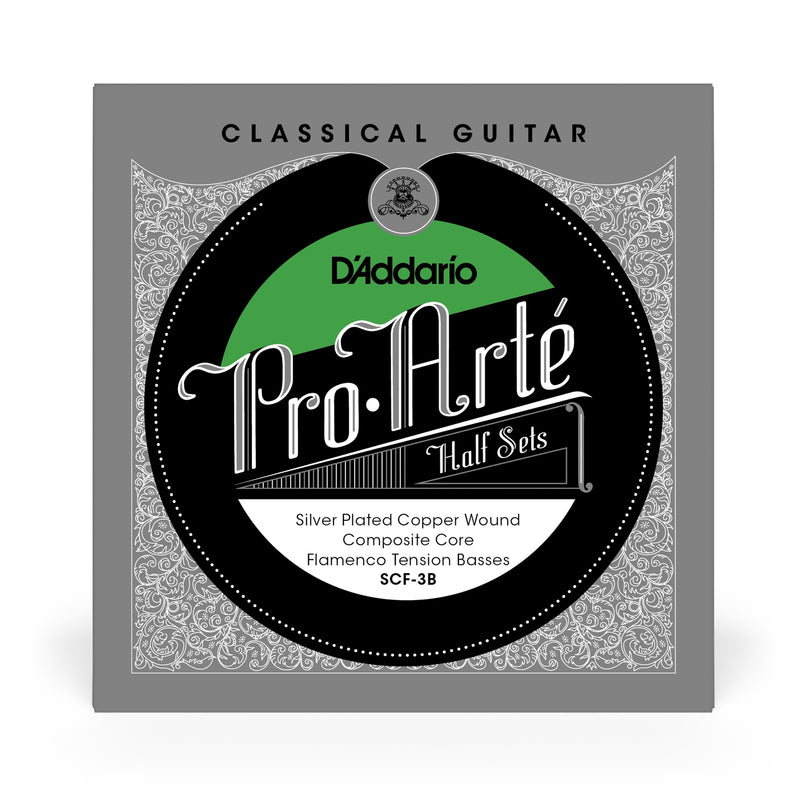 D'Addario SCF-3B Pro-Arte Silver Plated Copper on Composite Core Classical Guitar Half Set, Flamenco Tension