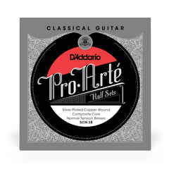D'Addario SCN-3B Pro-Arte Silver Plated Copper on Composite Core Classical Guitar Half Set, Normal Tension