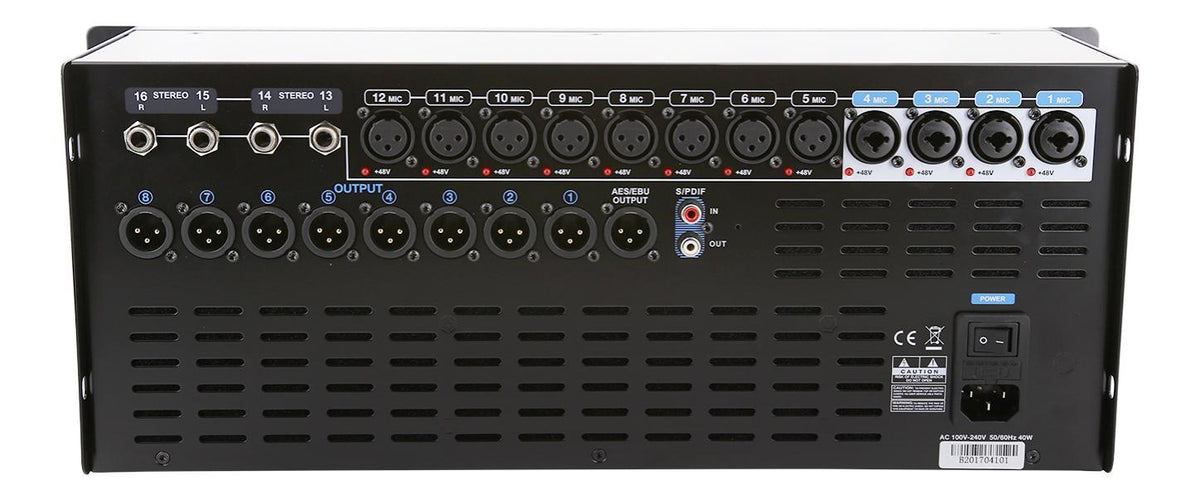 Soundking DB20P 3RU Rack Mountable Digital Mixer - 16 Input - 8 Output