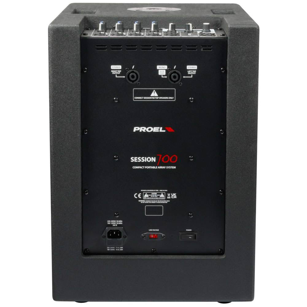 Proel Session700 PA Column Speaker with Digital Mixer