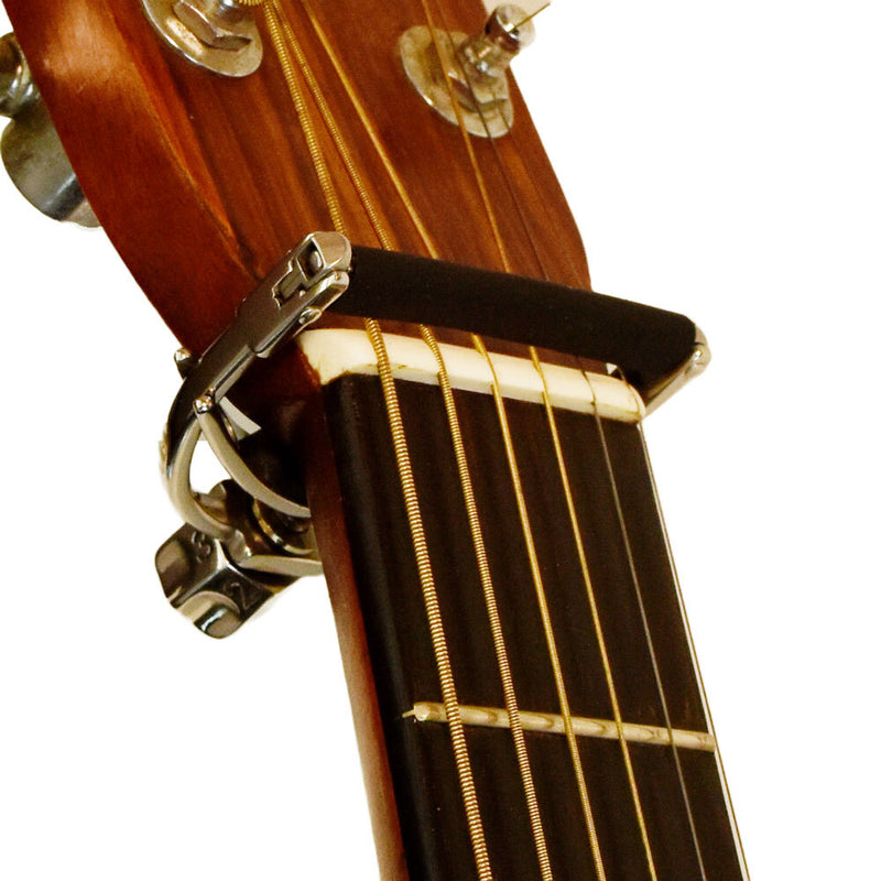 Shubb F1 Fine Tune Steel String Guitar Capo in Stainless Steel