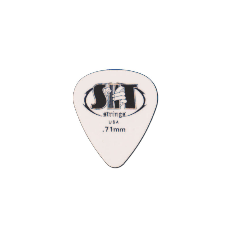 SIT Medium Nylon Pick in White (0.71mm) - 12 Pack