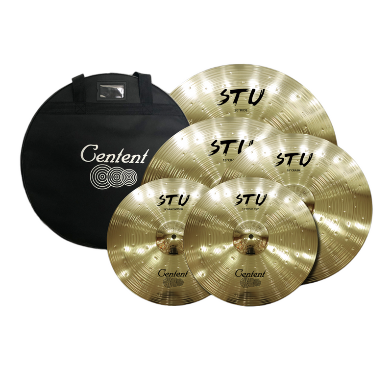Centent STU Cymbal Pack 14" Hats, 16" Crash, 18" Crash, 20" Ride