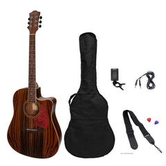 Sanchez Acoustic-Electric Dreadnought Cutaway Guitar Pack (Rosewood)