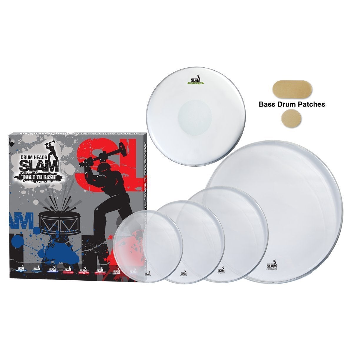 Slam Hydraulic Clear Drum Head Pack (10