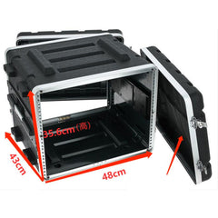 Torque ABS 8-Unit Rack Case with Wheels in Black