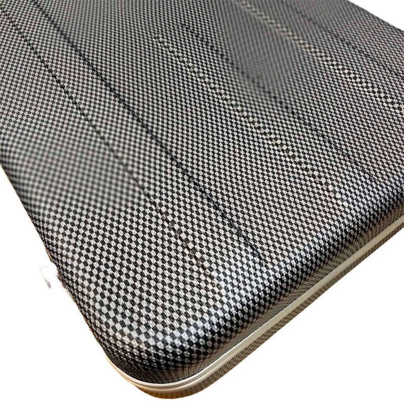 Torque Deluxe ABS Rectangular Electric Bass Guitar Case in Black/White Finish