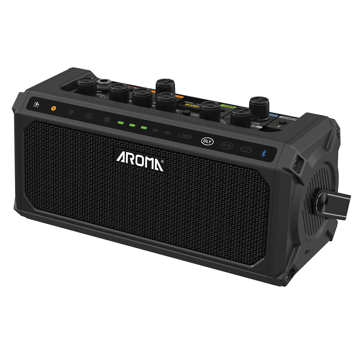 Aroma 10W Electric Guitar Amplifier with Drum Machine and dual footswitch [TG-10]
