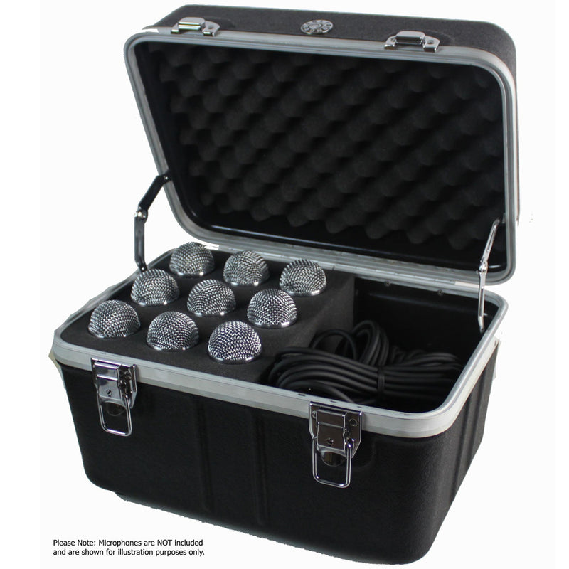 Torque ABS 9-Space Microphone Case with Cable Compartment