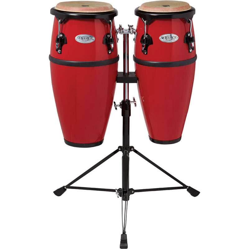 Toca 8 & 9" Synergy Series Fiberglass Jr. Conga Set in Red Finish
