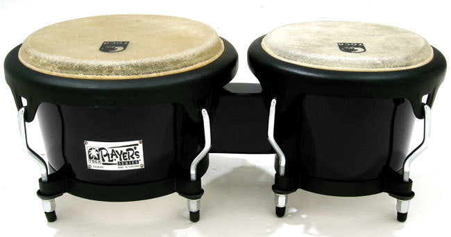 Toca 7 & 8-1/2" Players Series Fiberglass Bongos in Black