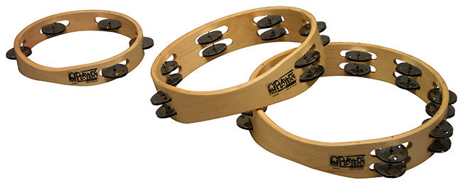 Toca Players Series Wooden 10" Tambourine with Double Row Of Jingles
