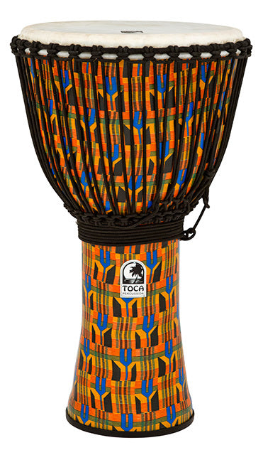 Toca Freestyle 2 Series Djembe 14" in Kente Cloth with Bag