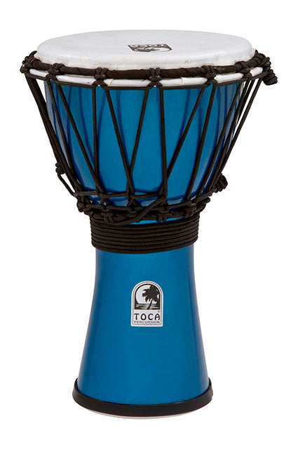 Toca Freestyle Colorsound Series Djembe 7" in Metallic Blue