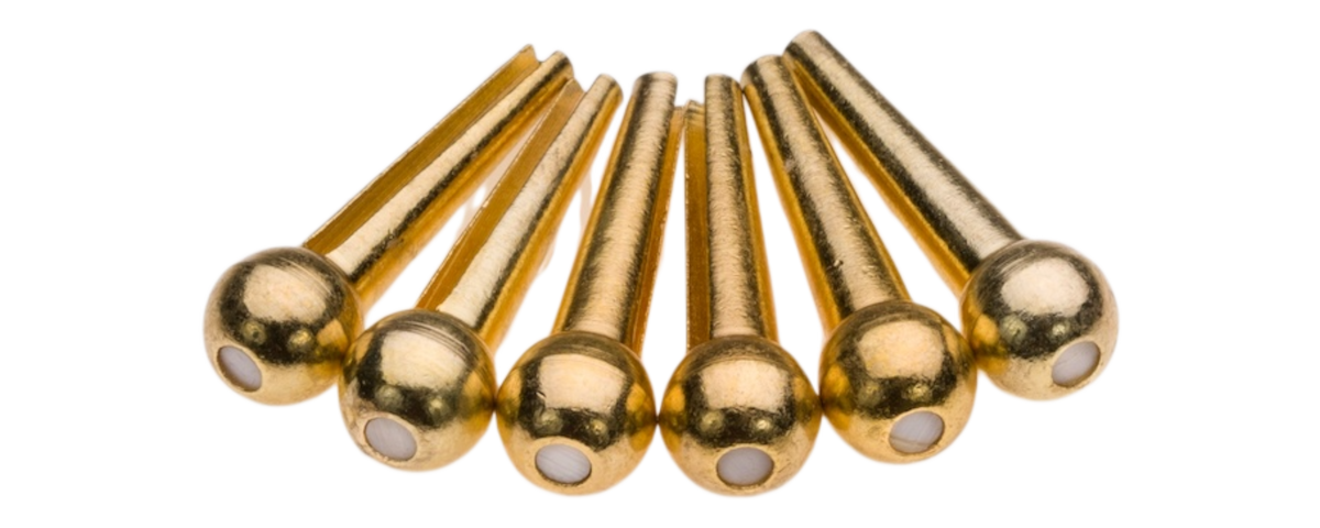 D'Andrea - Tone Pins Traditional Solid Brass with Pearl Dot set of 6