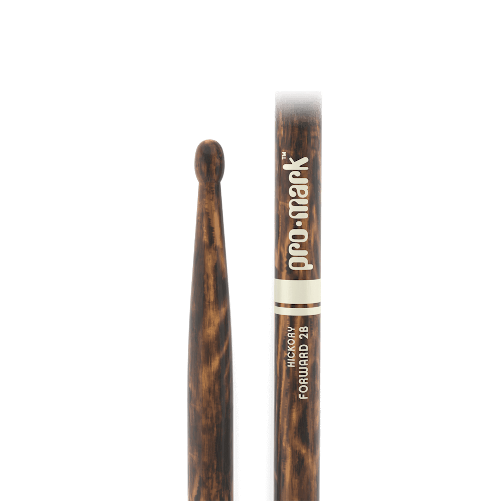 Promark Classic Forward 2B FireGrain Hickory Drumstick, Oval Wood Tip