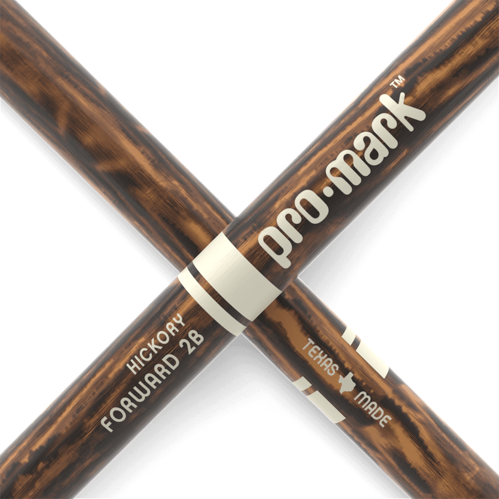 Promark Classic Forward 2B FireGrain Hickory Drumstick, Oval Wood Tip