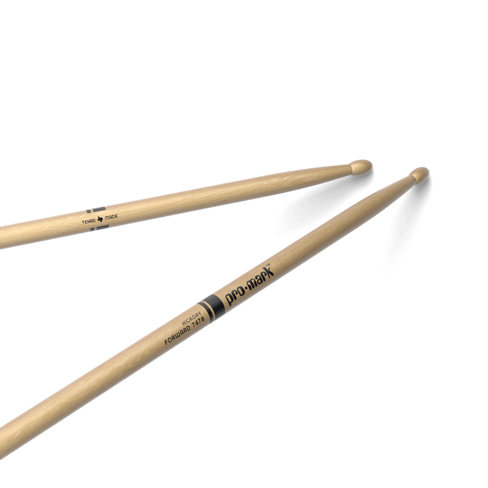 Promark Classic Forward 747B Hickory Drumstick, Oval Wood Tip