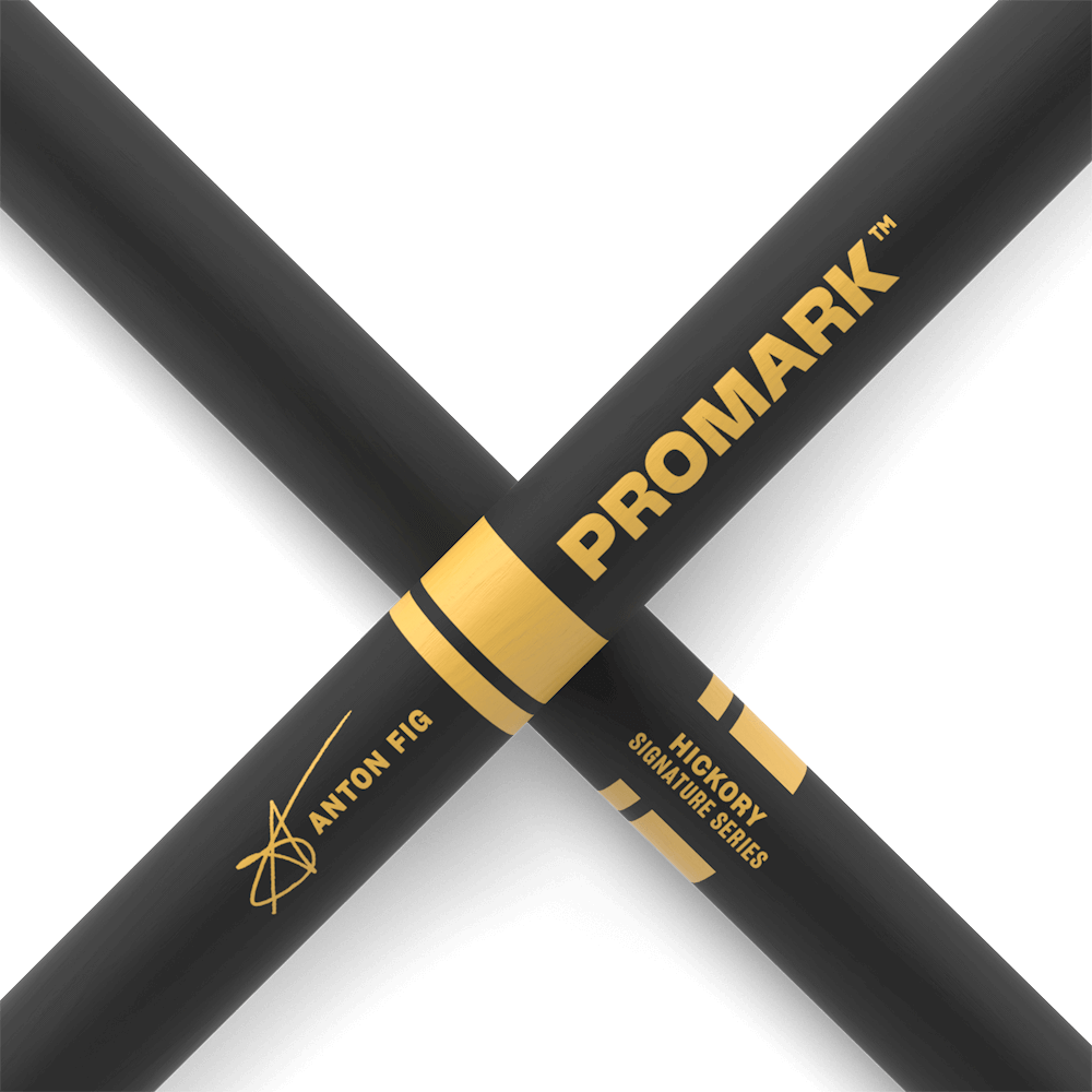 Promark Anton Fig ActiveGrip Hickory Drumstick, Wood Tip