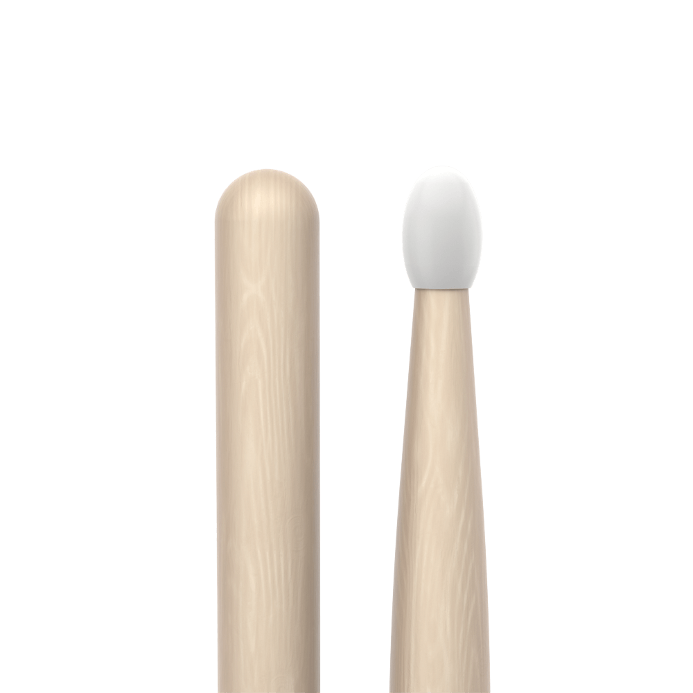 Promark Classic Forward 2B Raw Hickory Drumstick, Oval Nylon Tip