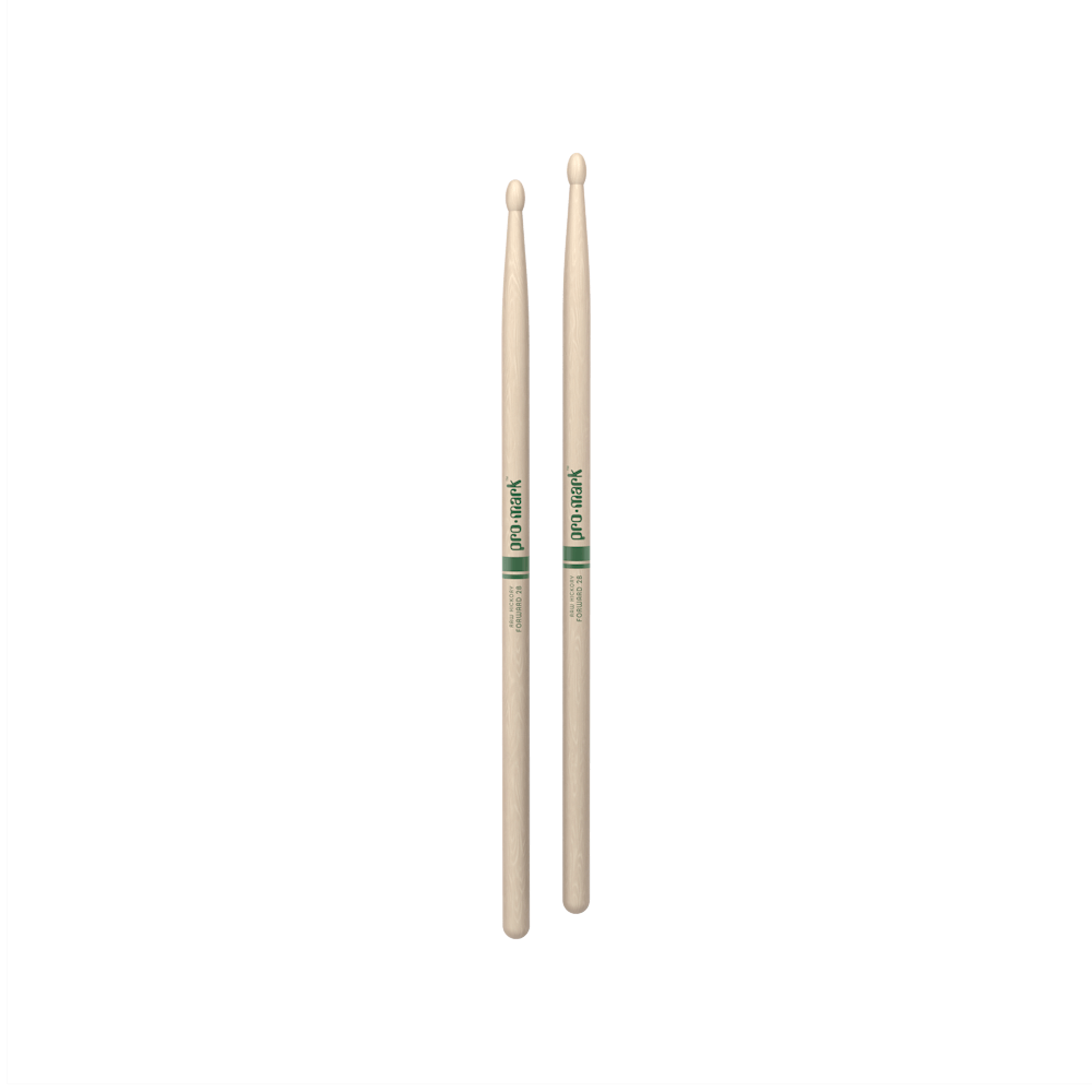 Promark Classic Forward 2B Raw Hickory Drumstick, Oval Wood Tip