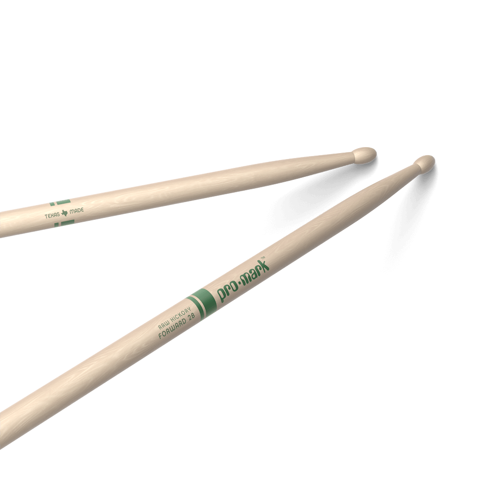 Promark Classic Forward 2B Raw Hickory Drumstick, Oval Wood Tip