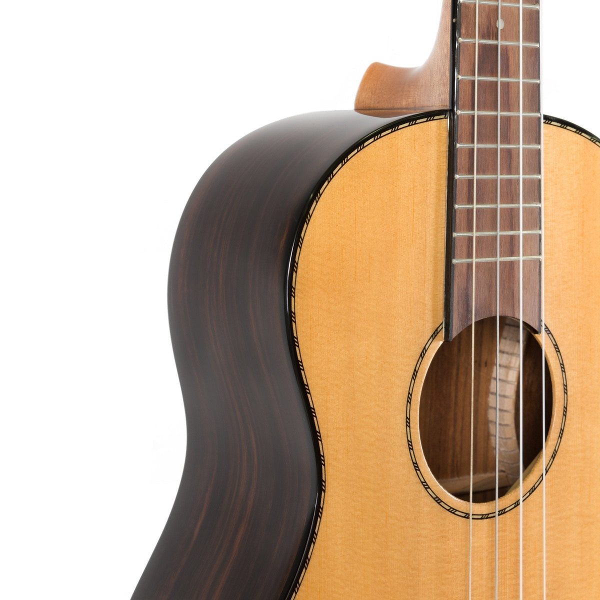 Tiki '22 Series' Spruce Solid Top Baritone Ukulele with Hard Case (Natural Gloss)