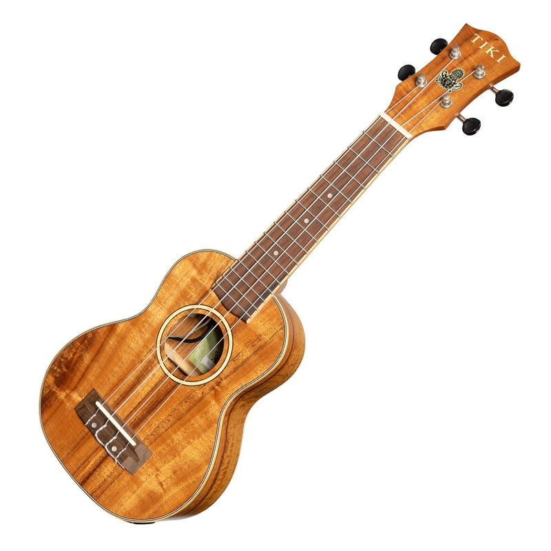 Tiki '3 Series' Koa Electric Soprano Ukulele with Gig Bag (Natural Satin)