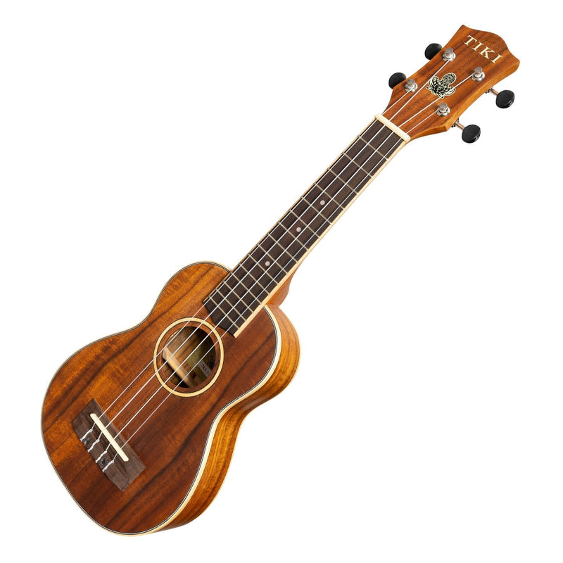 Tiki '3 Series' Koa Soprano Ukulele with Gig Bag (Natural Satin)