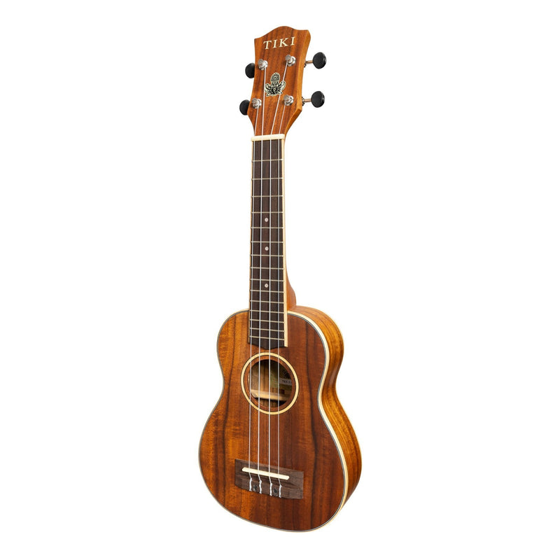 Tiki '3 Series' Koa Soprano Ukulele with Gig Bag (Natural Satin)