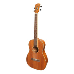 Tiki '5 Series' Mahogany Solid Top Baritone Ukulele with Hard Case (Natural Satin)