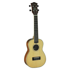 Tiki '6 Series' Spruce Solid Top Concert Ukulele with Hard Case (Natural Satin)