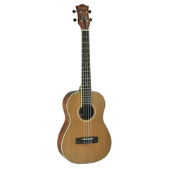 Tiki '7 Series' Cedar Solid Top Baritone Ukulele with Hard Case (Natural Satin)