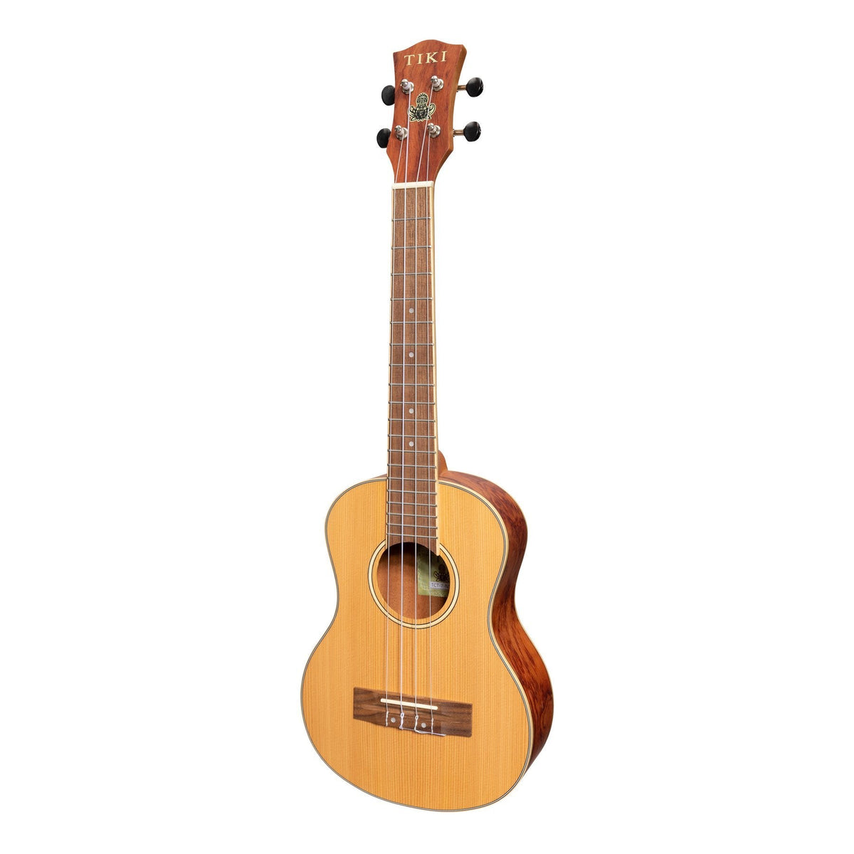 Tiki '7 Series' Cedar Solid Top Tenor Ukulele with Hard Case (Natural Satin)