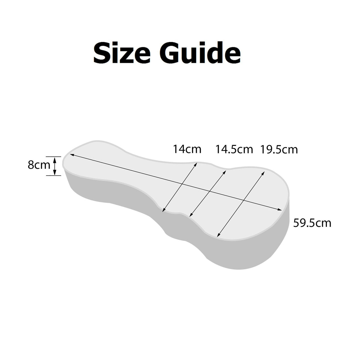 Tiki Deluxe Shaped Soprano Ukulele Flight Case (Grey/Black)