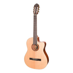 Timberidge '1 Series' Spruce Solid Top Acoustic-Electric Classical Cutaway Guitar (Natural Satin)