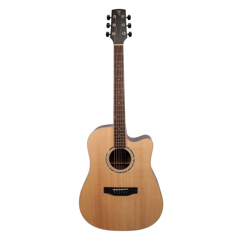 Timberidge '1 Series' Spruce Solid Top Acoustic-Electric Dreadnought Cutaway Guitar (Natural Satin)