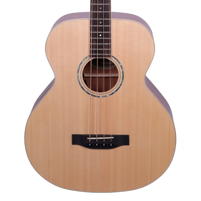 Timberidge '1 Series' Spruce Solid Top & Mahogany Solid Back Acoustic-Electric Bass Guitar (Natural Satin)