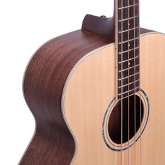 Timberidge '1 Series' Spruce Solid Top & Mahogany Solid Back Acoustic-Electric Bass Guitar (Natural Satin)