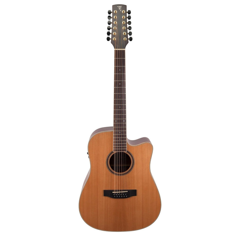 Timberidge '4 Series' 12-String Cedar Solid Top Acoustic-Electric Dreadnought Cutaway Guitar (Natural Satin)