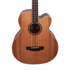 Timberidge '4 Series' Cedar Solid Top Acoustic-Electric Cutaway Bass Guitar (Natural Satin)