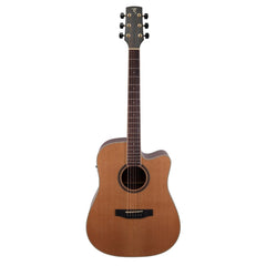 Timberidge '4 Series' Cedar Solid Top Acoustic-Electric Dreadnought Cutaway Guitar (Natural Satin)