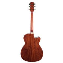 Timberidge '4 Series' Left Handed Cedar Solid Top Acoustic-Electric Small Body Cutaway Guitar (Natural Satin)