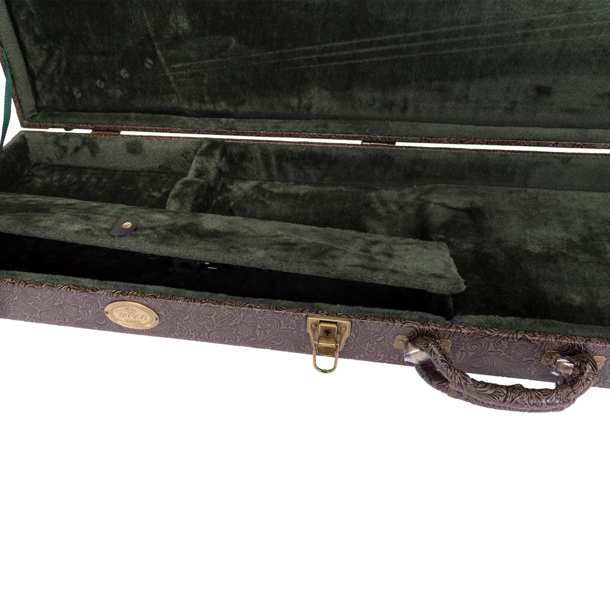Tokai Deluxe Rectangular P-Bass and J-Bass Style Bass Hard Case (Paisley Dark Brown)