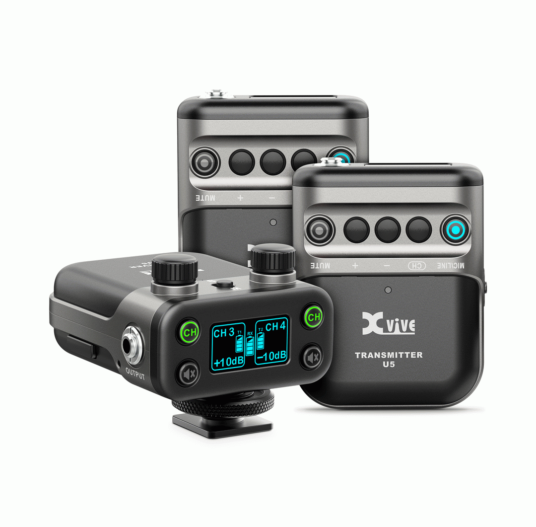 XVIVE U5 Camera-Mounted Wireless Audio for Video System. Receiver only.